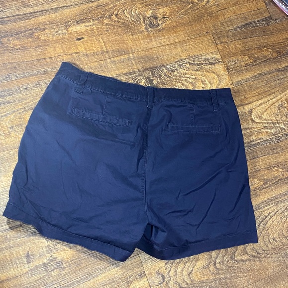 a new day size 12 Women's flat front stretch Dark Blue Bermudas casual summer - Picture 6 of 9